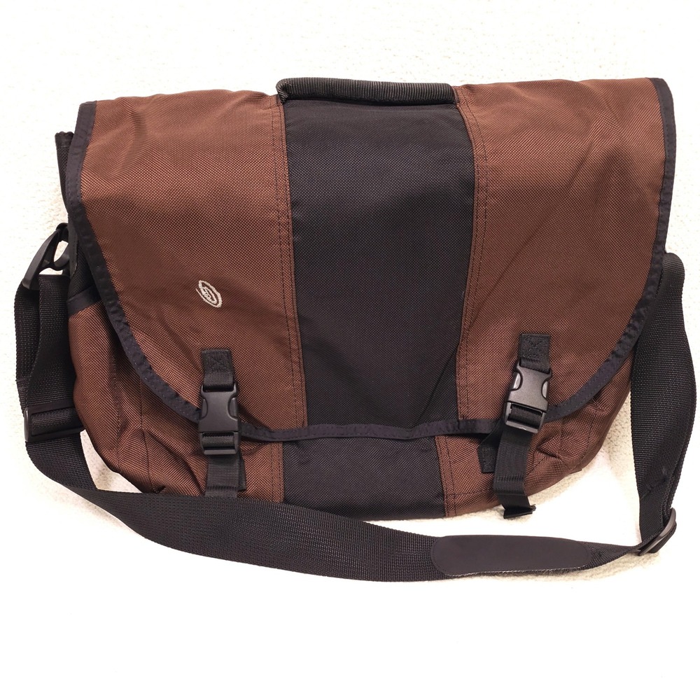 Timbuk2 Messenger Bag Unisex Large Brown Black Ballistic Nylon Laptop Bag